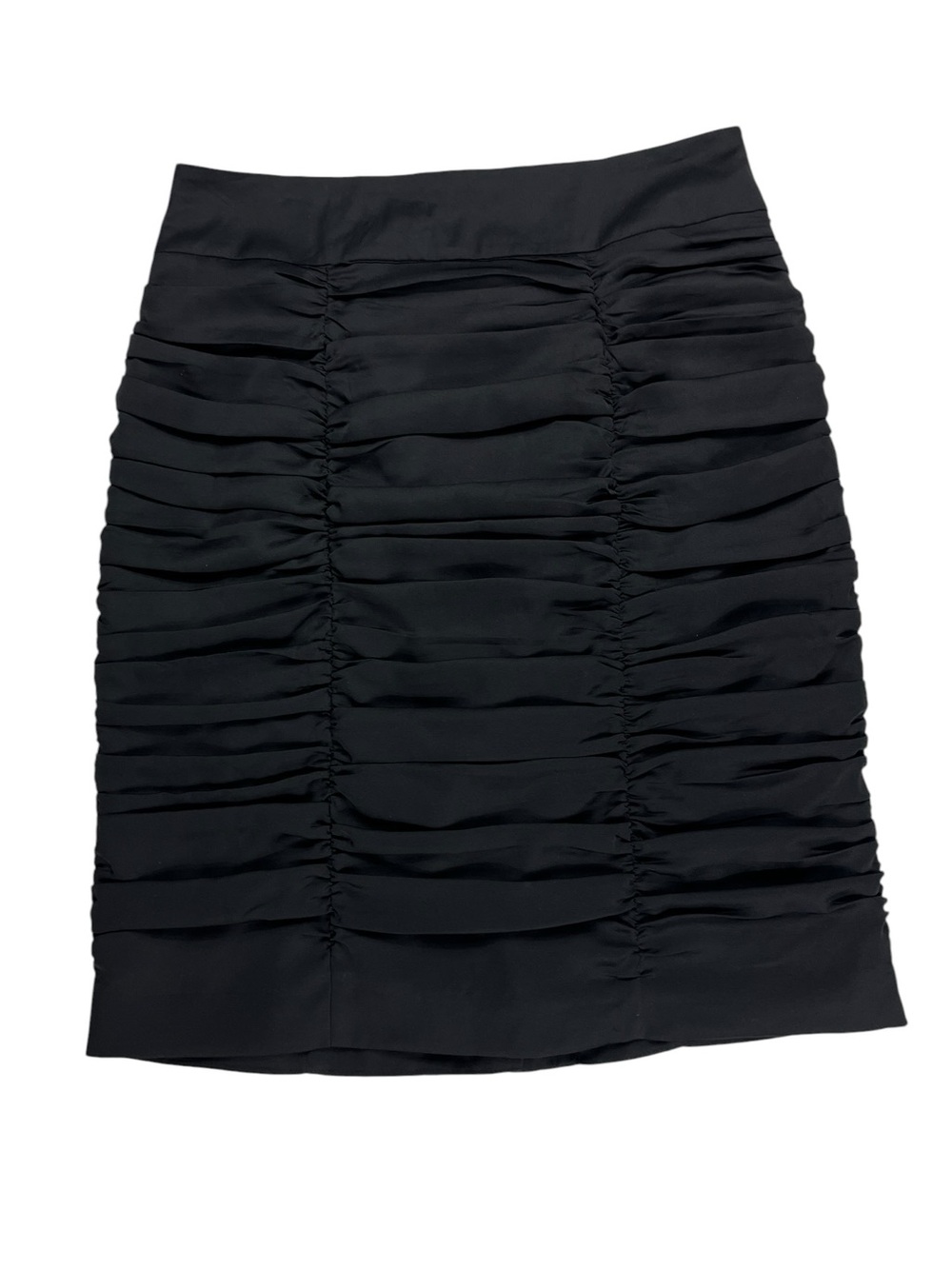 H&M Black Ruched Gathered Bodycon Skirt Size 10 Y2K Revival Going-Out Clubwear